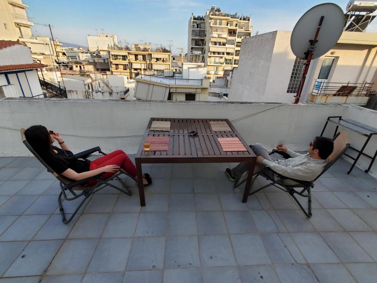 Terrace Roof Room @ Koridallos Metro St. & Piraeus Port 외부 사진
